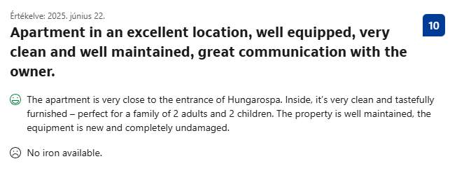 Guest rating: Exceptional