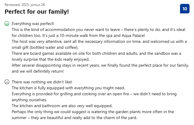 Guest rating: Exceptional